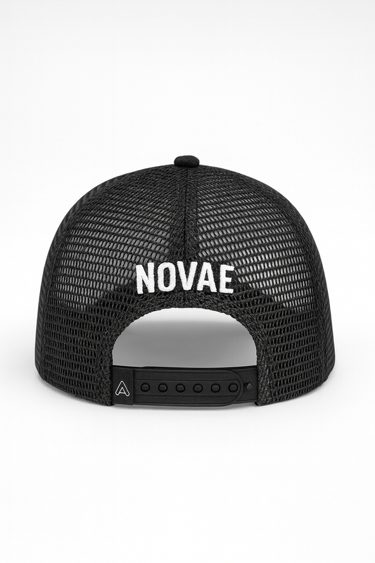 Black Novae Cap - White Outline