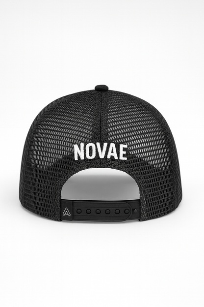 Black Novae Cap - White Outline